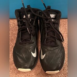 Nike Team Hustle D7 Retro Black Basketball High Top Shoes Athletic Sneakers 3Y